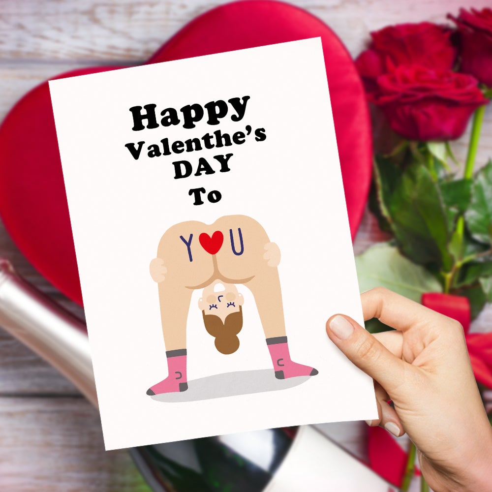 Funny Valentine S Day Greeting Card Naked Woman Card MySpotifyGlass US