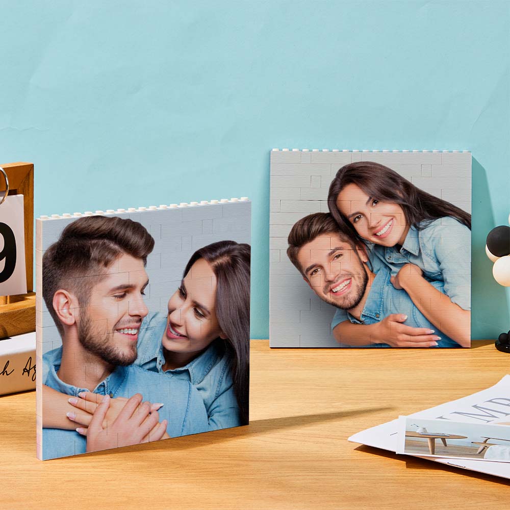 Personalized Building Brick Square Photo Block Spotify Code Custom Text