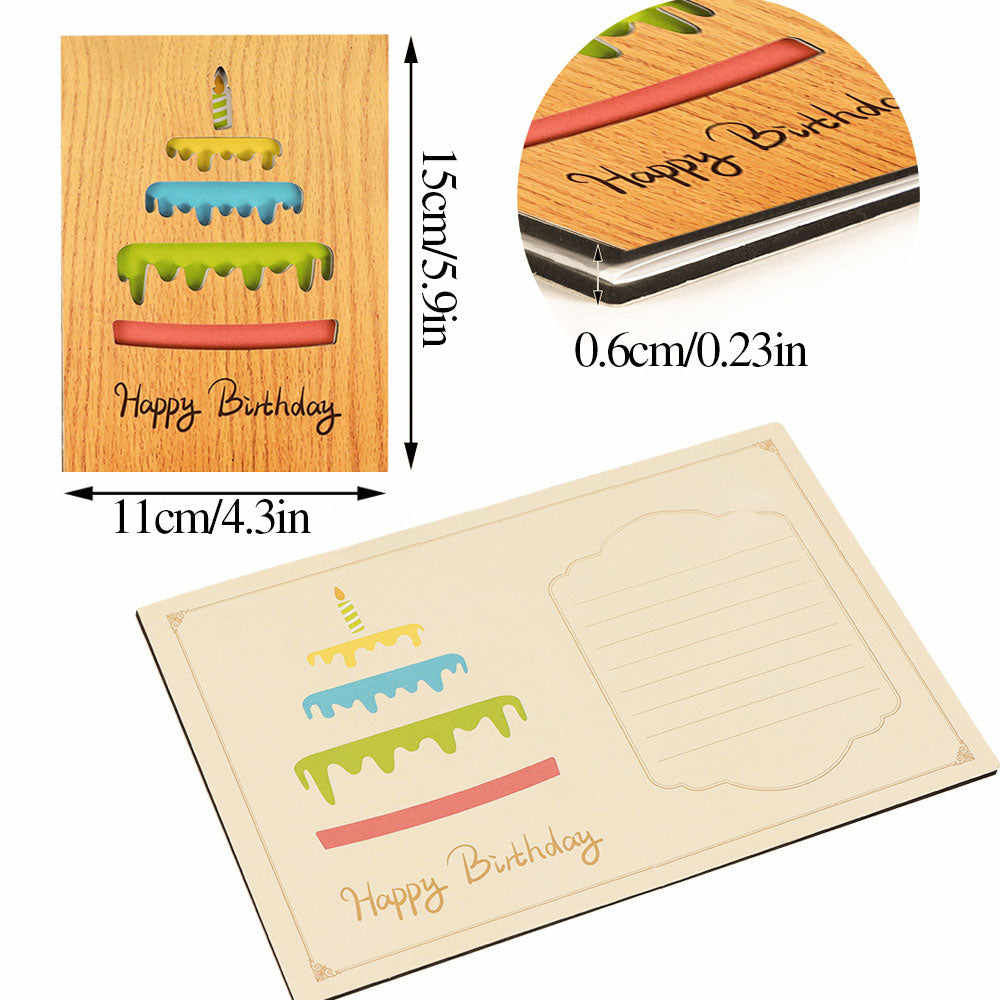 Wooden Greeting Card Keepsake Gift Card for Birthday MySpotifyGlass US