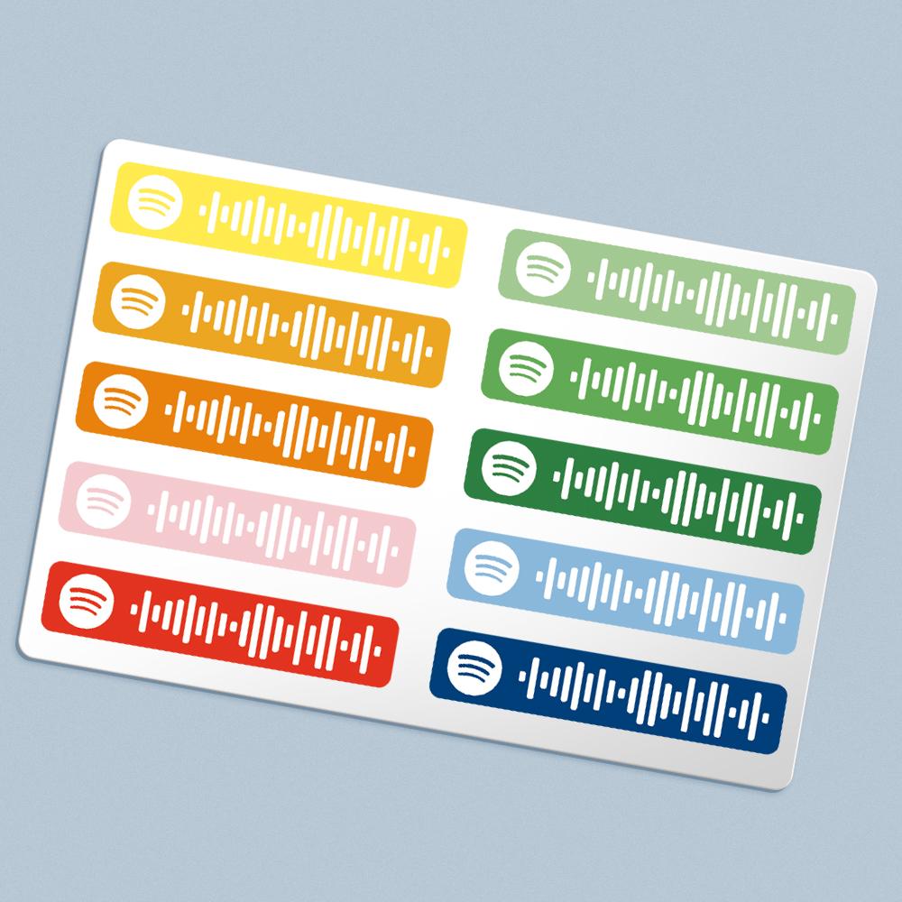 Spotify Code Music Stickers Custom Color Stickers 9.06*5.91in Whole