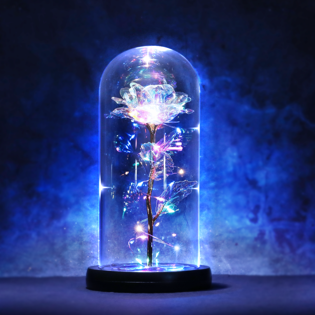 Enchanted Galaxy Rose Flowers & Eternal Love MySpotifyGlass