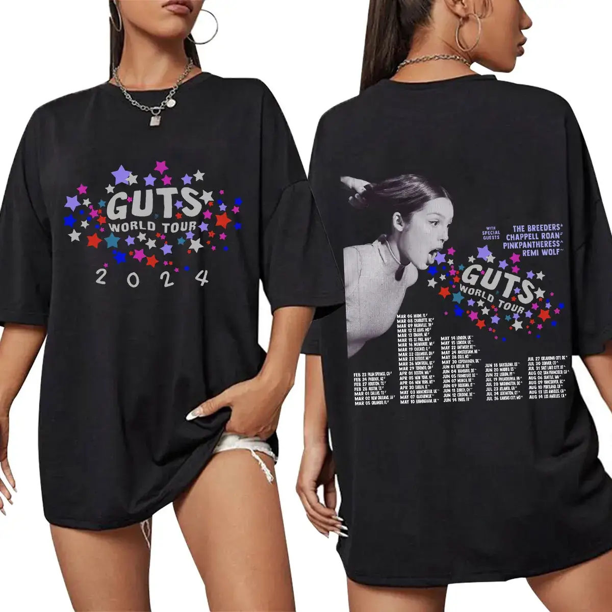 Vintage Sour Vampire Guts 2024 World Concert Tour T Shirt 