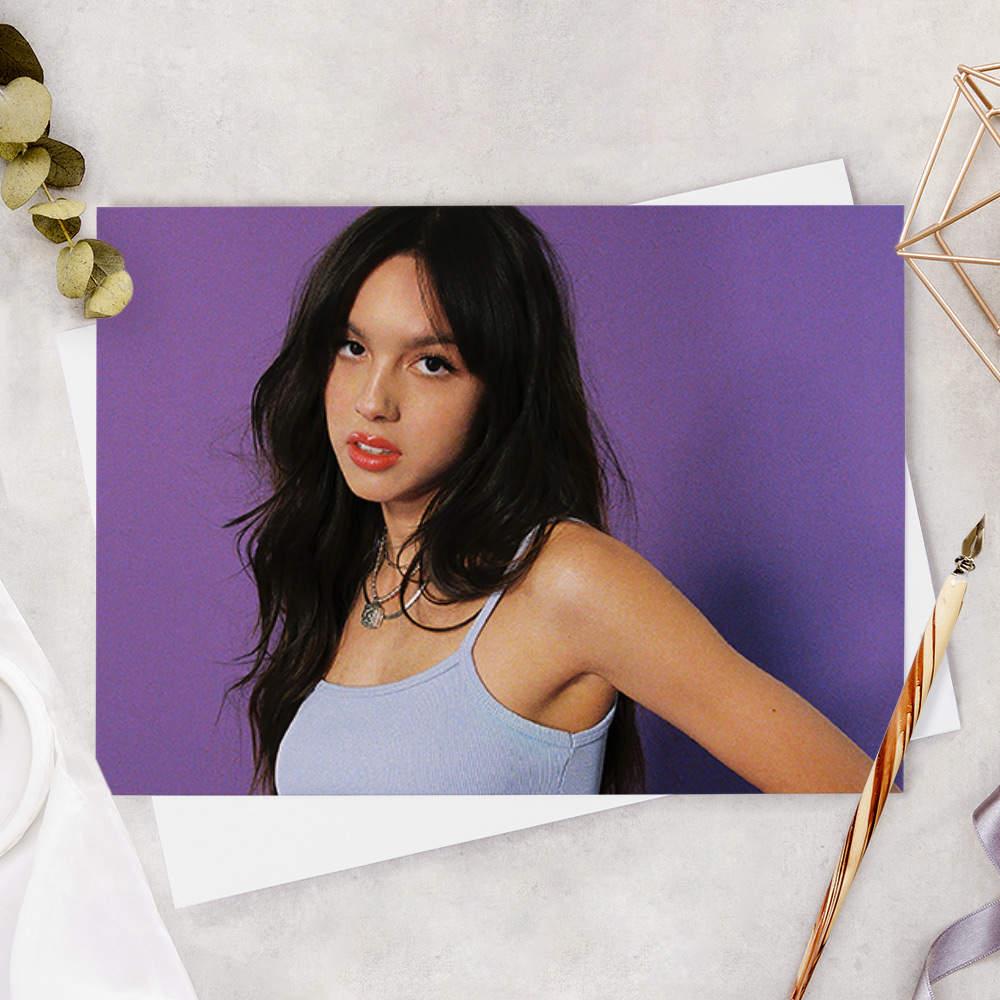 Olivia Rodrigo Greeting Card Classic Celebrity Greeting Card Best International Song by Olivia Rodrigo Greeting Card