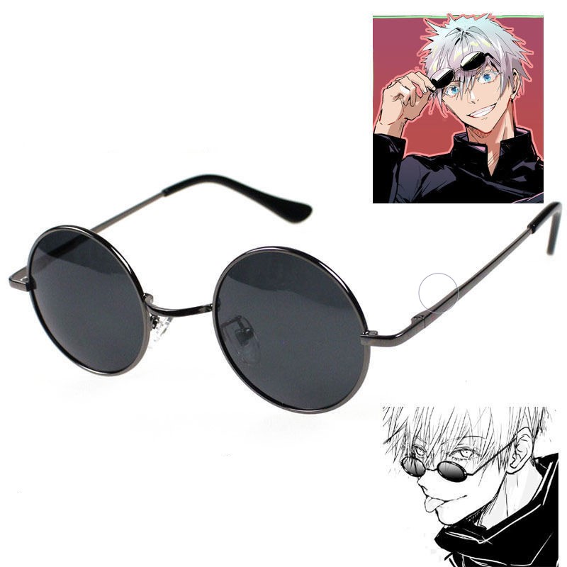 Gojo Satoru Black Glasses Round Lens Anime Cosplay Eyewear Circle  Sunglasses Don't Worry I'm the Strongest - Etsy | Fancy glasses, Cute  glasses frames, Circle sunglasses