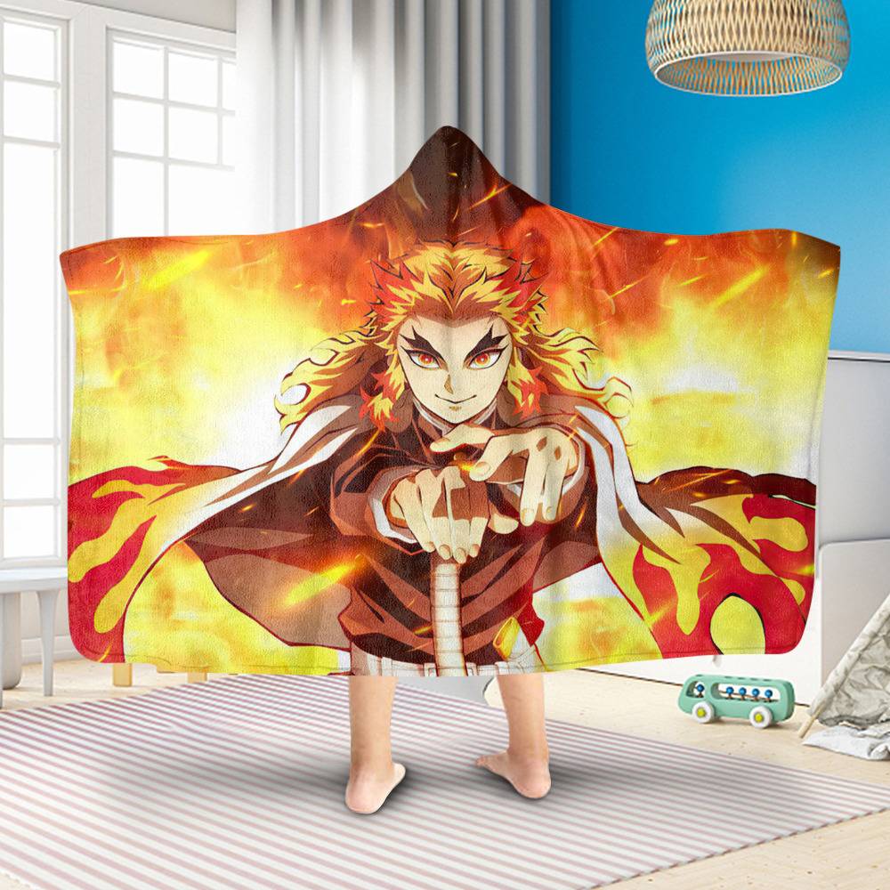 Demon slayer hooded discount blanket