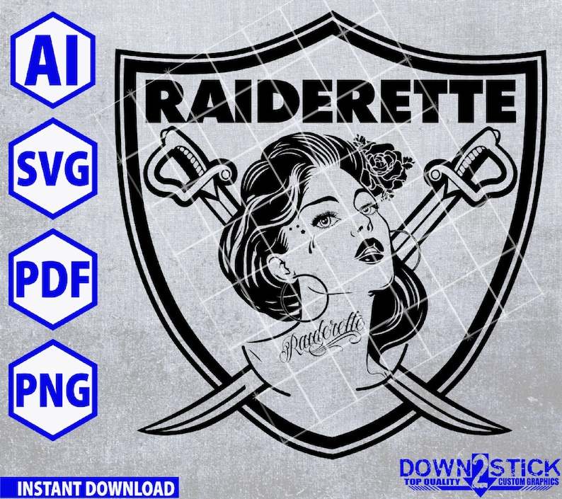 Raiderette Svg, Raiderette Fan Svg, Cricut, Silhouette, Digital Download#1