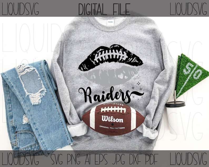Raiders svg, Raiders Football Lips SVG, Cricut,Silhouette#6