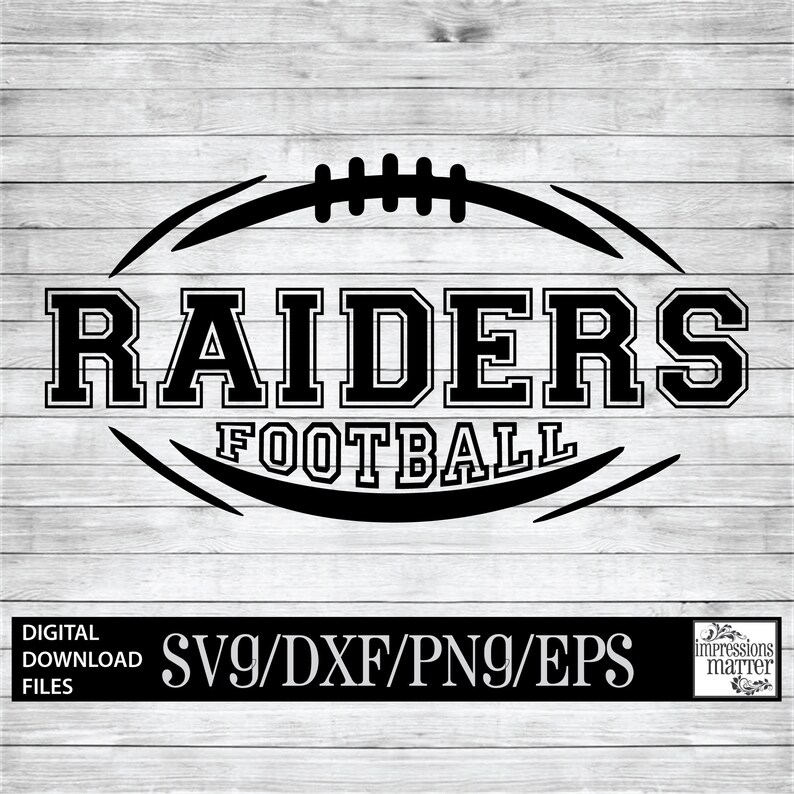 Raiders Football Digital Logo - SVG File for Cricut & Silhouette