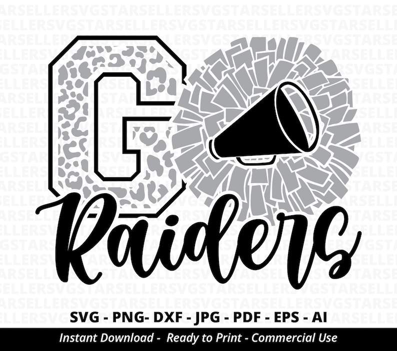 Go Raiders Leopard SVG,Raiders Cheer Svg,Cricut#3
