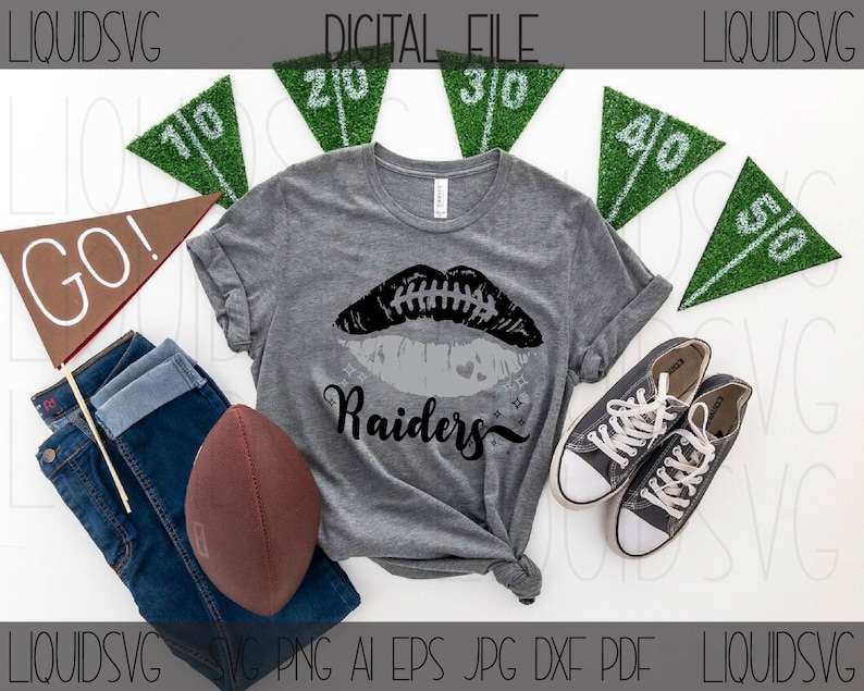 Raiders svg, Raiders Football Lips SVG, Cricut,Silhouette#3