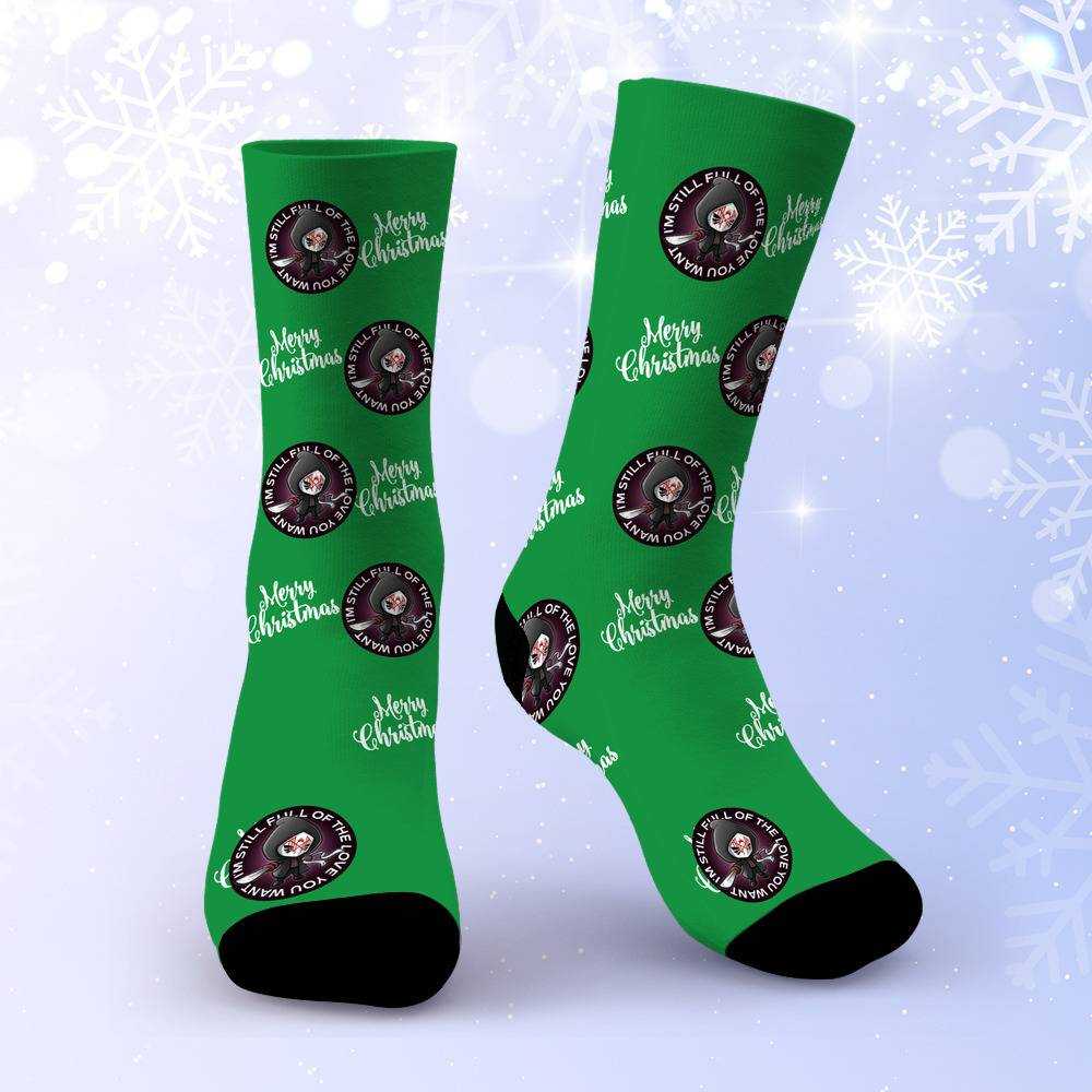 Sleep Token Socks Custom Photo Socks Christmas Socks Merry Christmas Gift