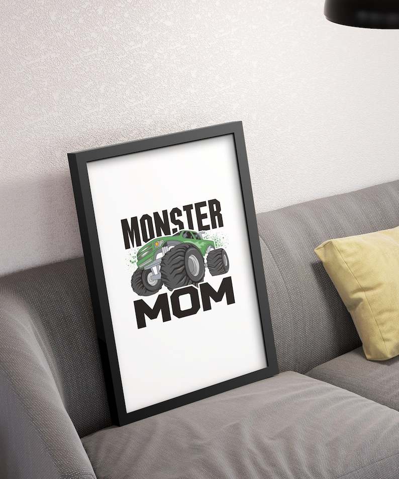 Simple Monster Truck Svg, Cute Monster Truck Mom Svg#6