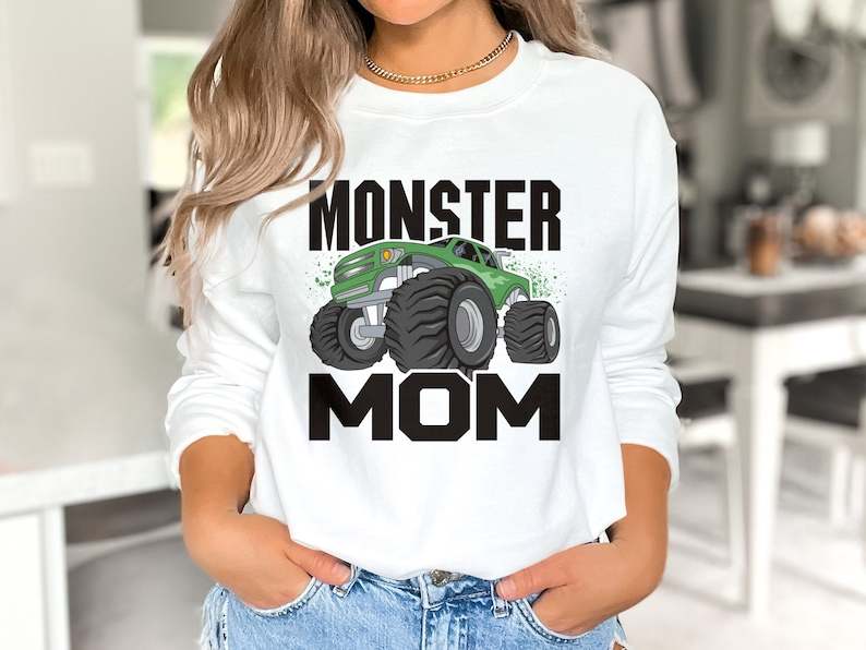 Simple Monster Truck Svg, Cute Monster Truck Mom Svg#5