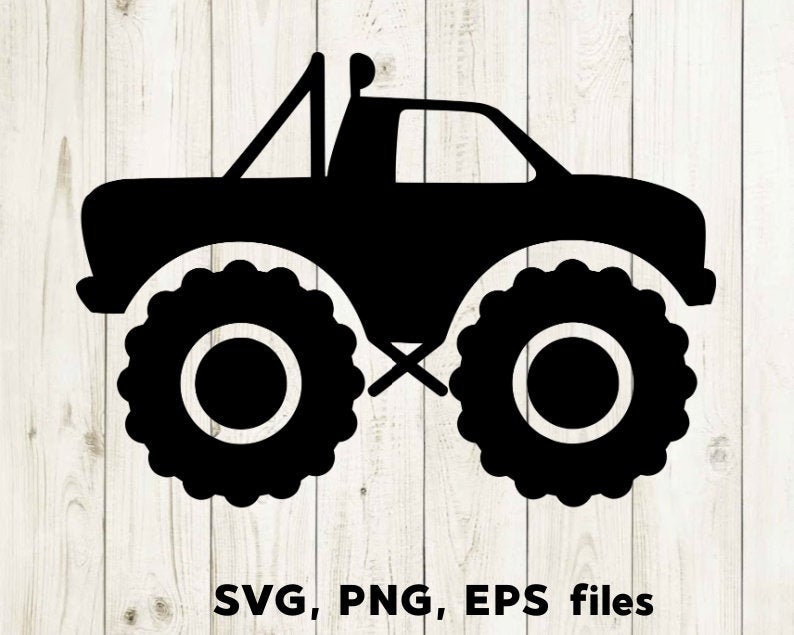 Simple Monster Truck Svg, Boy Truck Svg