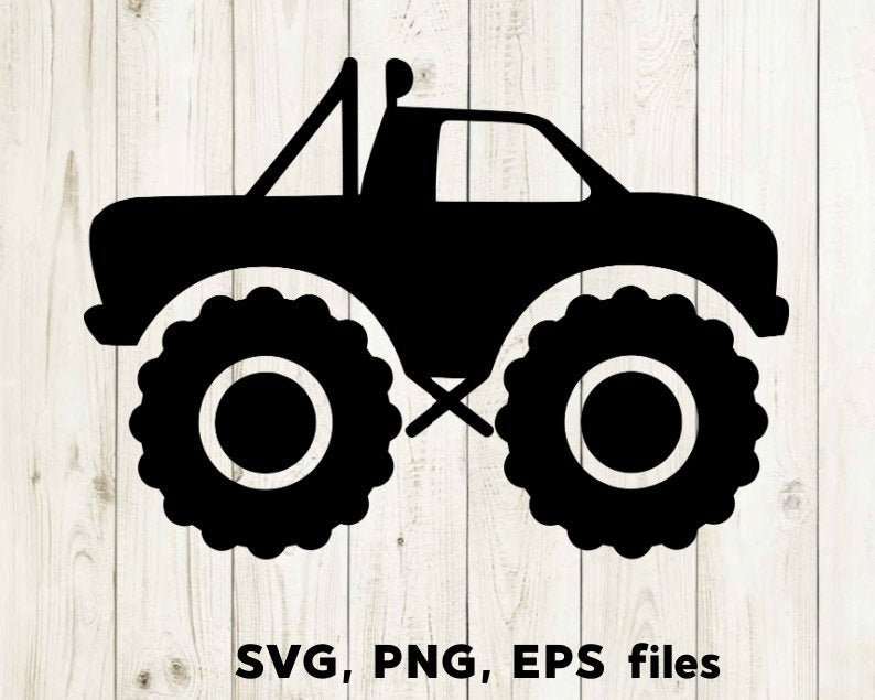 Simple Monster Truck Svg, Boy Truck Svg#1