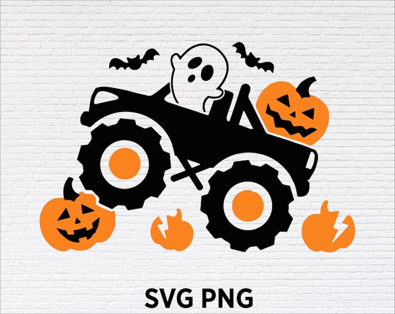 Monster Truck Svg, Pumpkin Monster Truck Svg Png