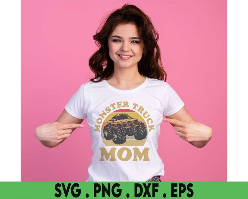 Monster Truck Svg, Vintage Monster Truck Mom Svg#6