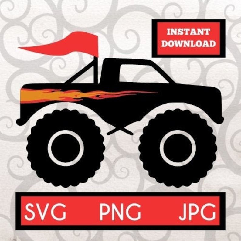 Monster Truck Svg, Monster Truck Silhoutte SVG File