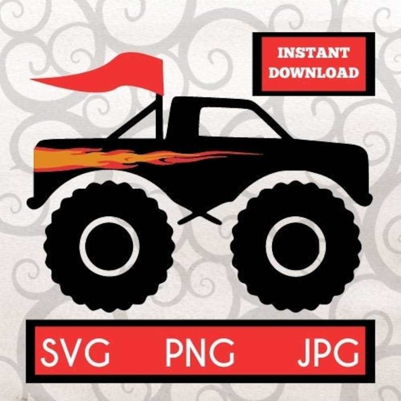 Monster Truck Svg, Monster Truck Silhoutte SVG File#1