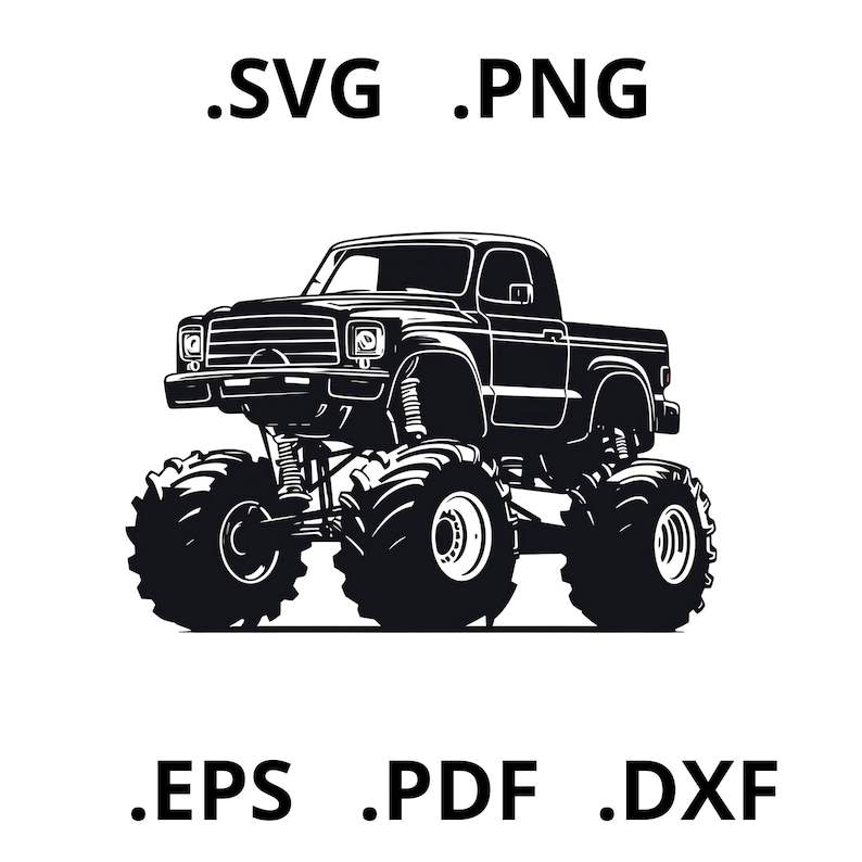 Simple Monster Truck Svg, Off Road Svg#1