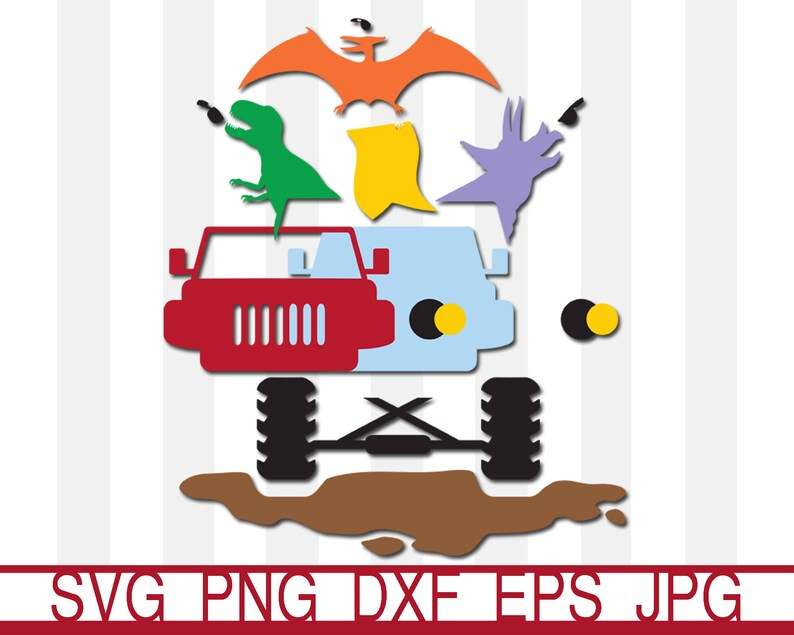 Monster Truck Svg, Dinosaurs Party Svg Dinosaur Monster Truck Svg#2