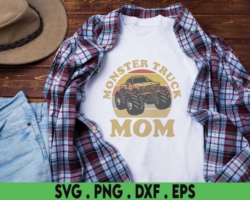 Monster Truck Svg, Vintage Monster Truck Mom Svg#2