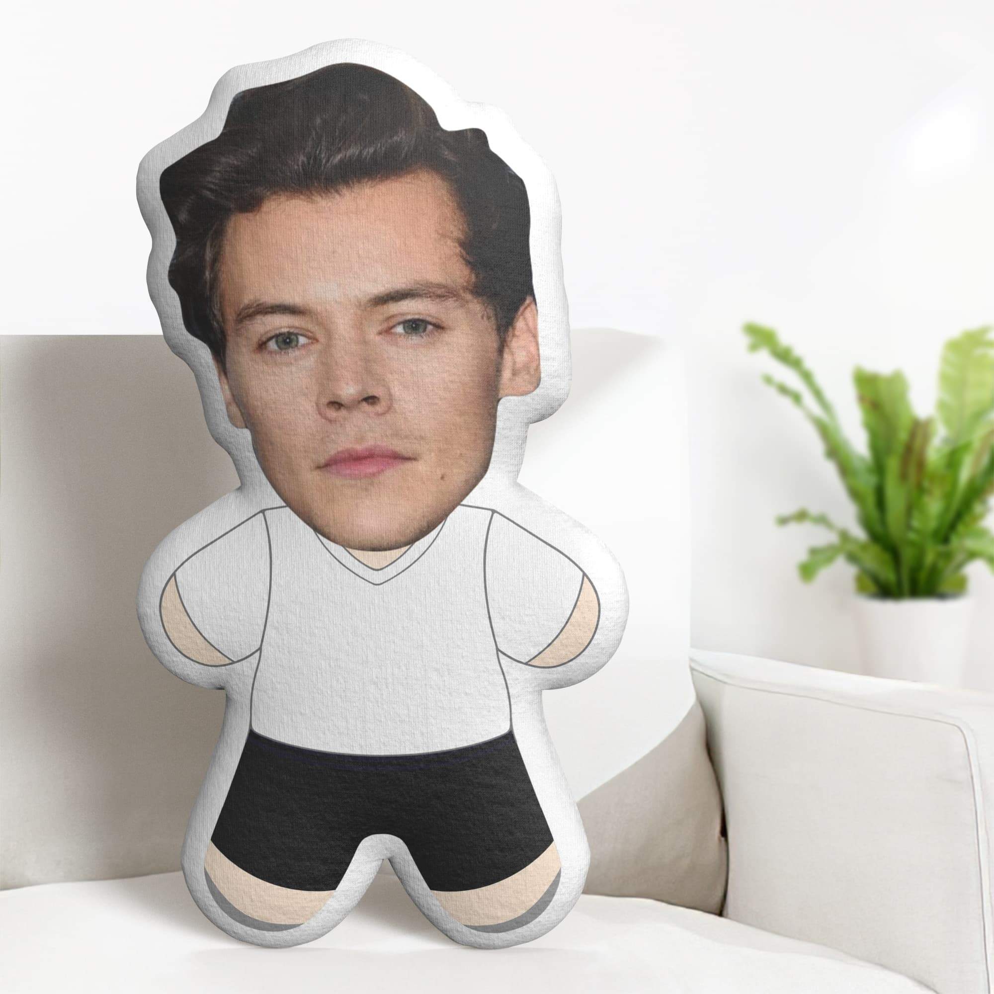 Harry Styles Minime Pillow Cartoon White Shirt Minime Doll