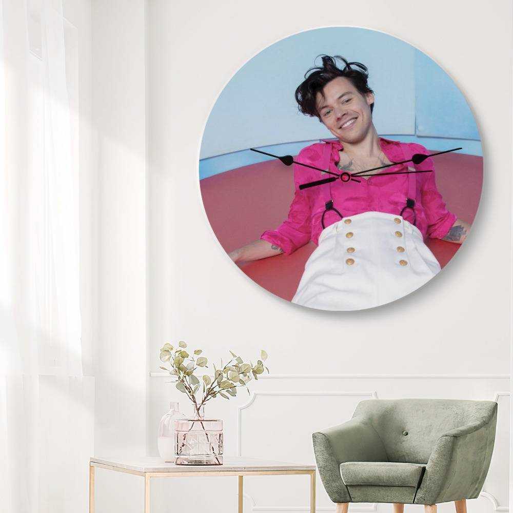 Harry Styles Round Wall Clock Home Decor Wall Clock Gift for Harry Styles Fans