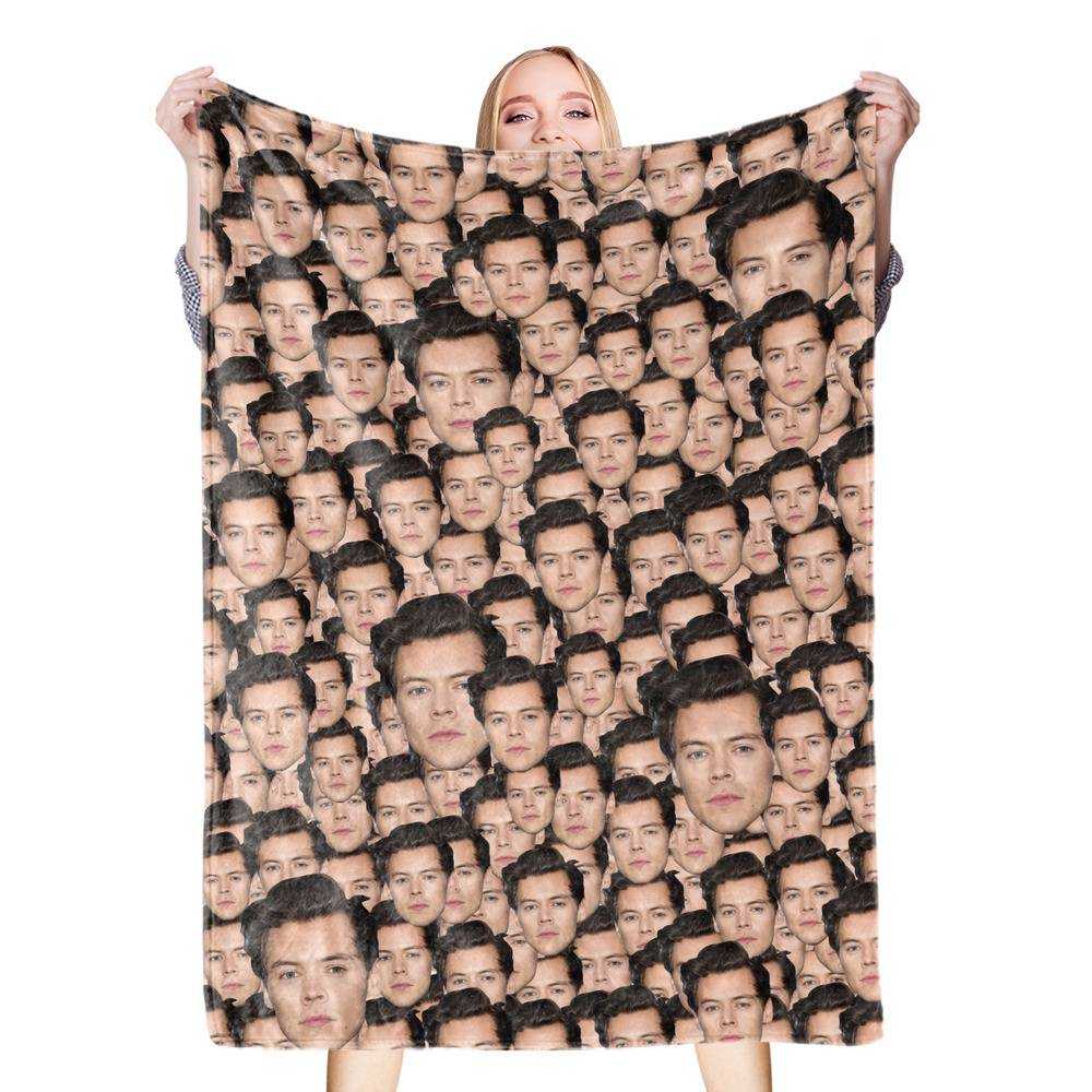 Harry Styles Face Blanket Funny Face Blanket
