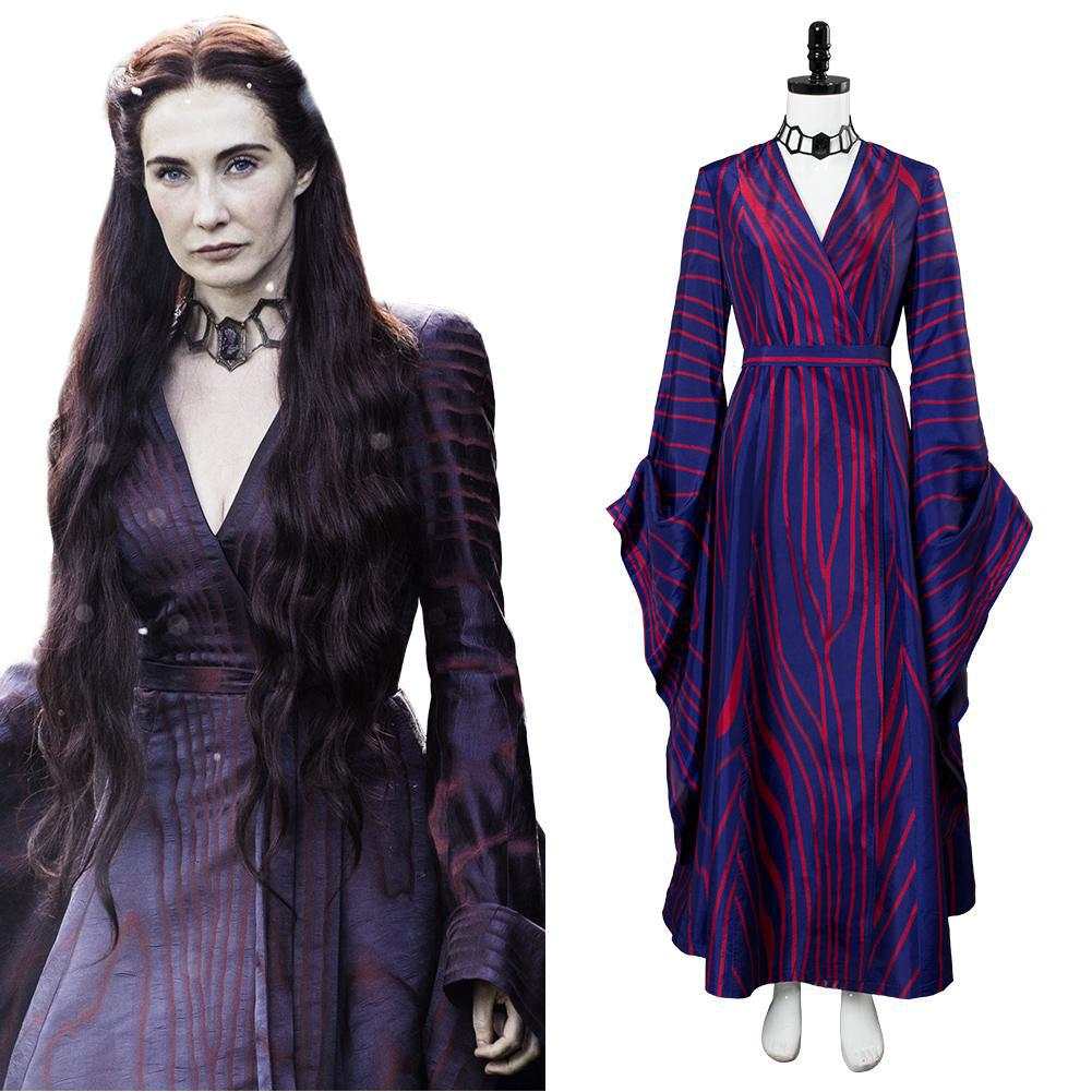 Jon Snow Costume, A Song of Ice And Fire Red Priestess Purple Dress#1