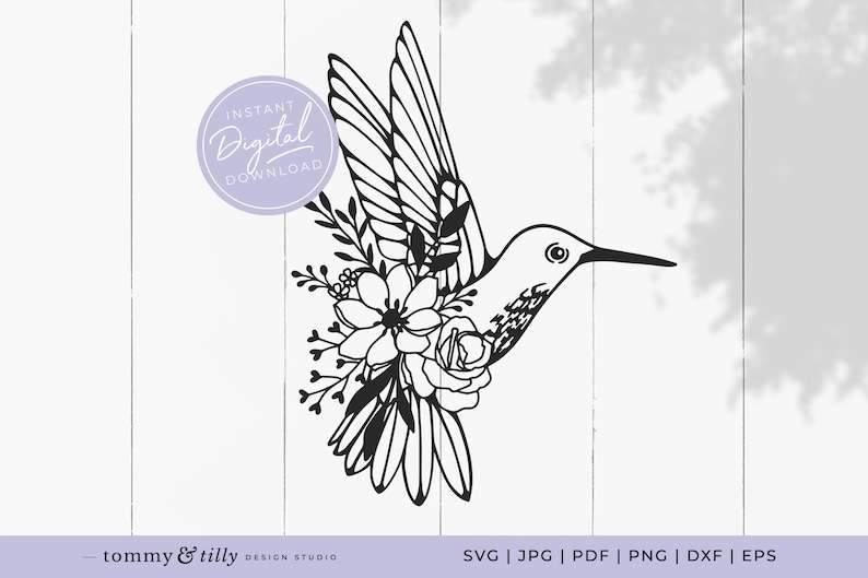Hummingbird Flower Svg, Hummingbird SVG | Cricut Cut File | Machine Cut | Cricut Silhouette#1