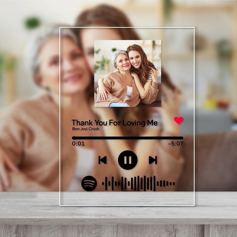 Musique Personnalisée Spotify Scan Code Coeur Photo Collier En Acier