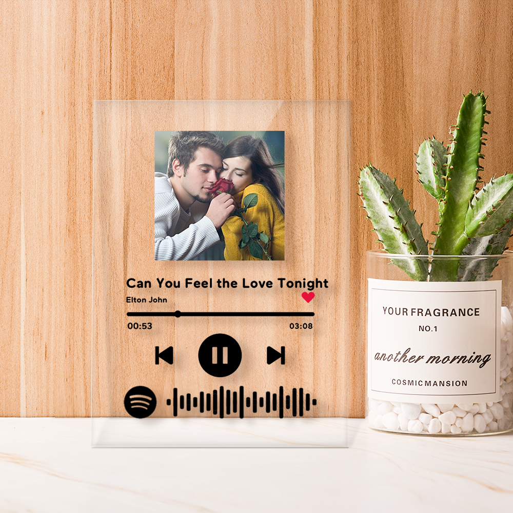 Porte-clés Personnalisé Avec Code Spotify - Acier Inoxydable, Musique Scannable, Cadeau Original