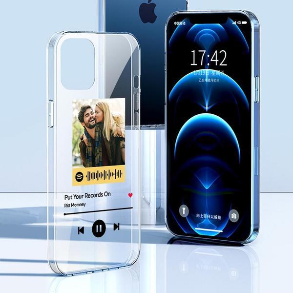 Custom Spotify Code iPhone Case Music Theme Creative Transparent Mobile