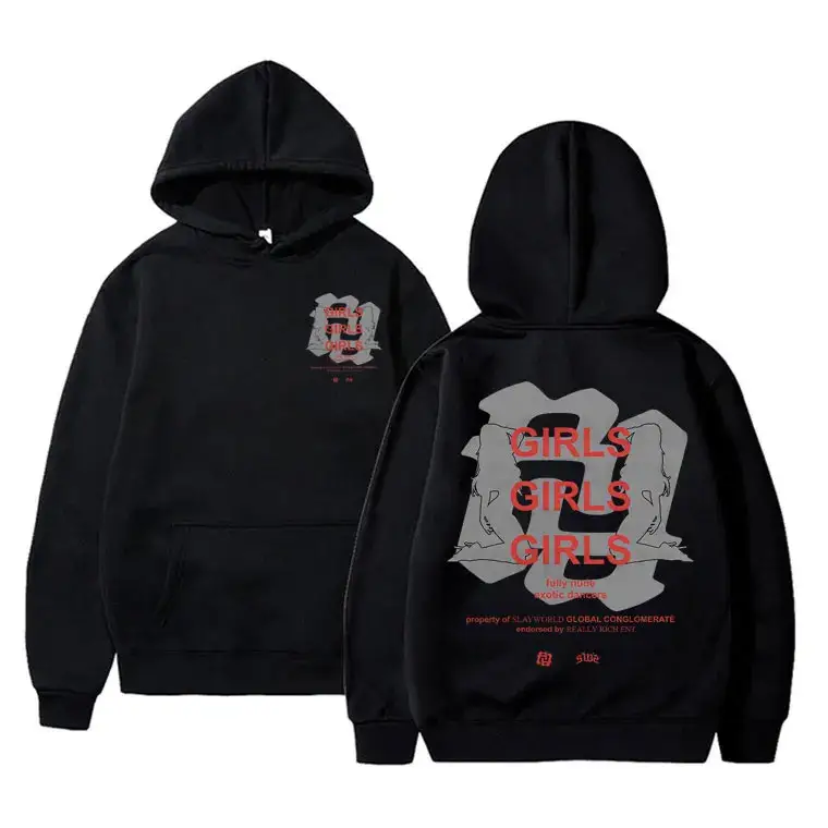 RR Kankan Girls Girls Girls Print Hoodie