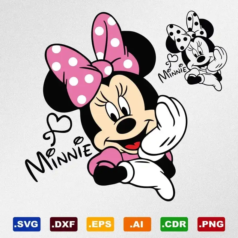 Minnie Mouse Free SVG - MasterBundles