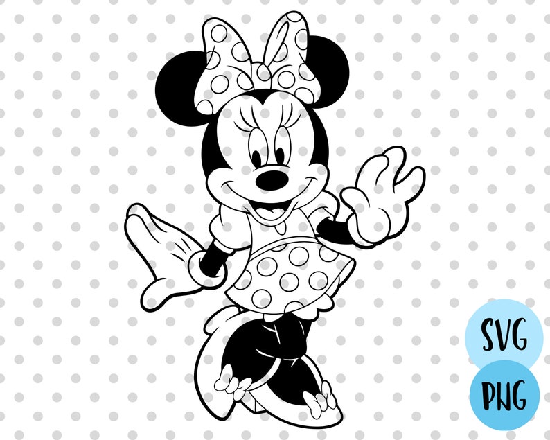 How to draw Minnie Mouse - Sketchok easy drawing guides
