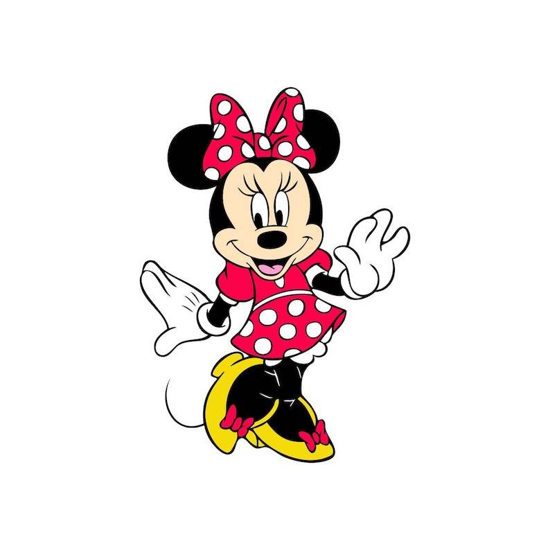Minnie Mouse Girl Red Dress Polka Dots Digital Download Creativity