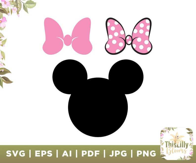 Gold Mouse Bow, Minnie Mouse Bow, Mouse Bow Cut File, Minnie Bow file, Bow  Digital Download, Sublimation, T-Shirt, Tumbler, Digital Png, Png
