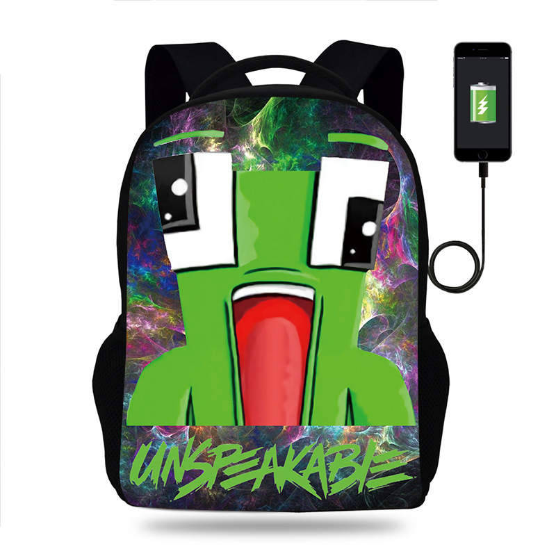 Unspeakable USB Multifunctional Schoolbag, Student Children Backpack, Printed Computer Backpack#13