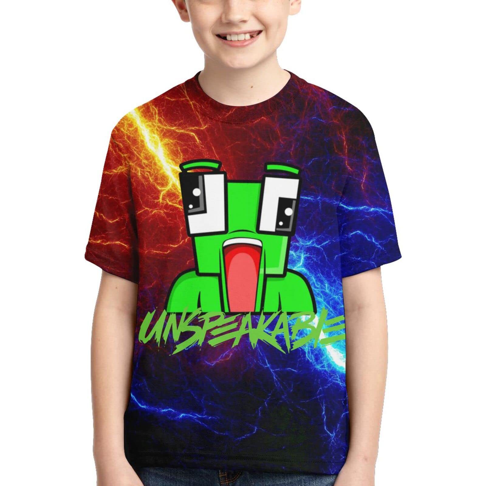 Roblox Boys Short Sleeve T-shirt Summer 3d Printed Tee Tops Kids