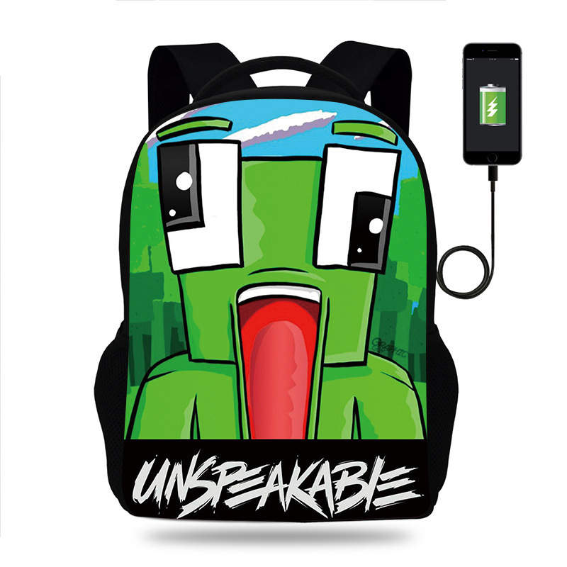 Unspeakable USB Multifunctional Schoolbag, Student Children Backpack, Printed Computer Backpack#9