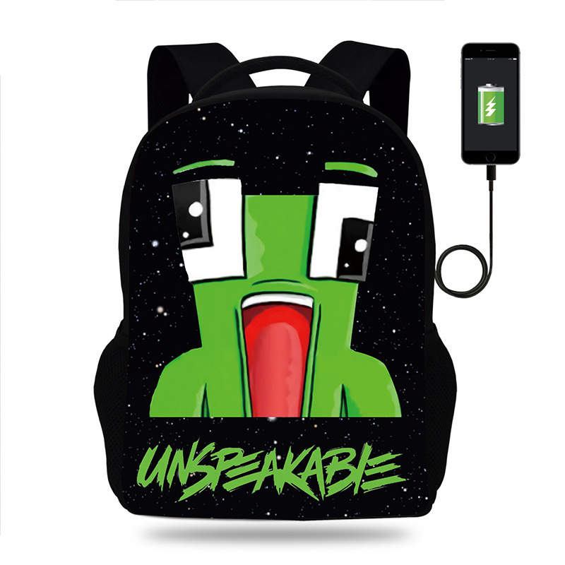 Unspeakable USB Multifunctional Schoolbag, Student Children Backpack, Printed Computer Backpack#8