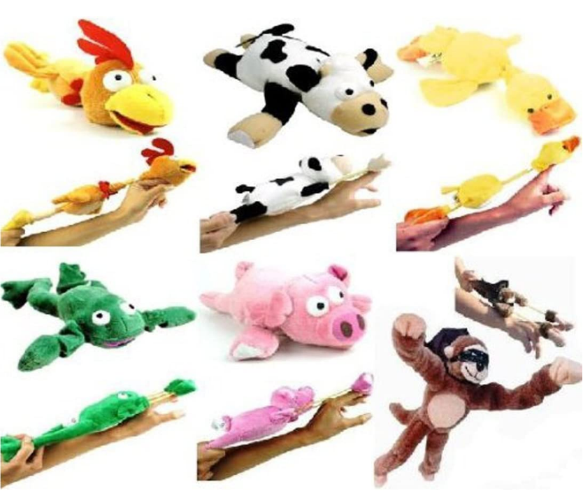 Playmaker Toys Flingshot Flying Frog, Monkey, Pig, Duck, Cow, Chicken#6