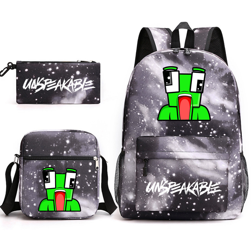 Fashion Unspeakable Backpack, Funny Pattern Backpack For Boys Girls 3 PCS Set#3