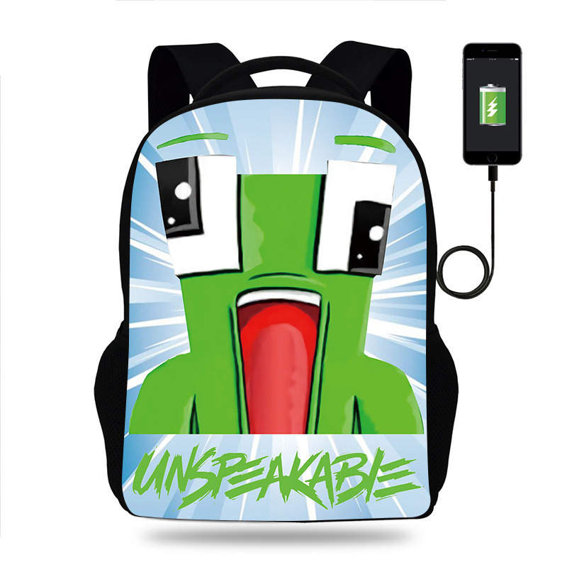 Unspeakable USB Multifunctional Schoolbag, Student Children Backpack, Printed Computer Backpack#6