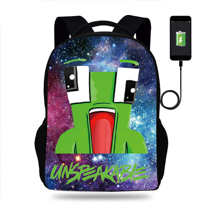 Unspeakable USB Multifunctional Schoolbag, Student Children Backpack, Printed Computer Backpack#7