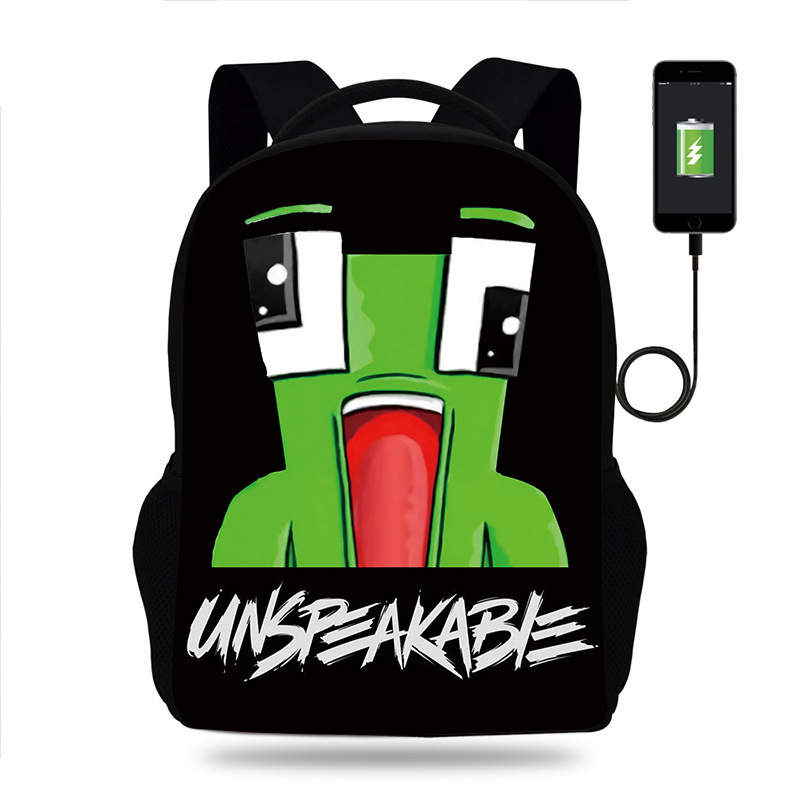 Unspeakable USB Multifunctional Schoolbag, Student Children Backpack, Printed Computer Backpack#5