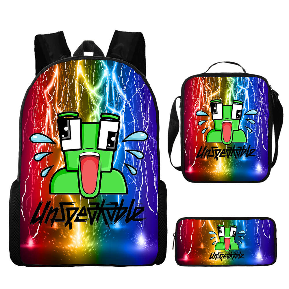 Unspeakable Blue Sky Backpack Single Shoulder Bag Pen Bag Three-Piece Set#5