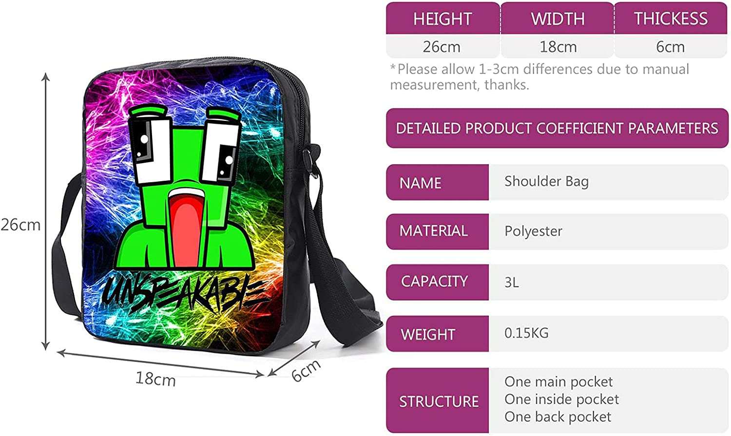 Unspeakable Kids School Bag Set, Boys Girls Chrismas Gift#5